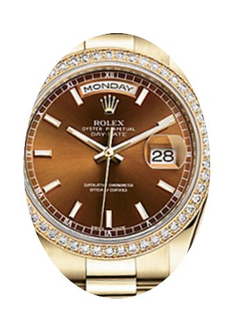 Rolex Day-Date 36 118348-COGSP Cognac Br...