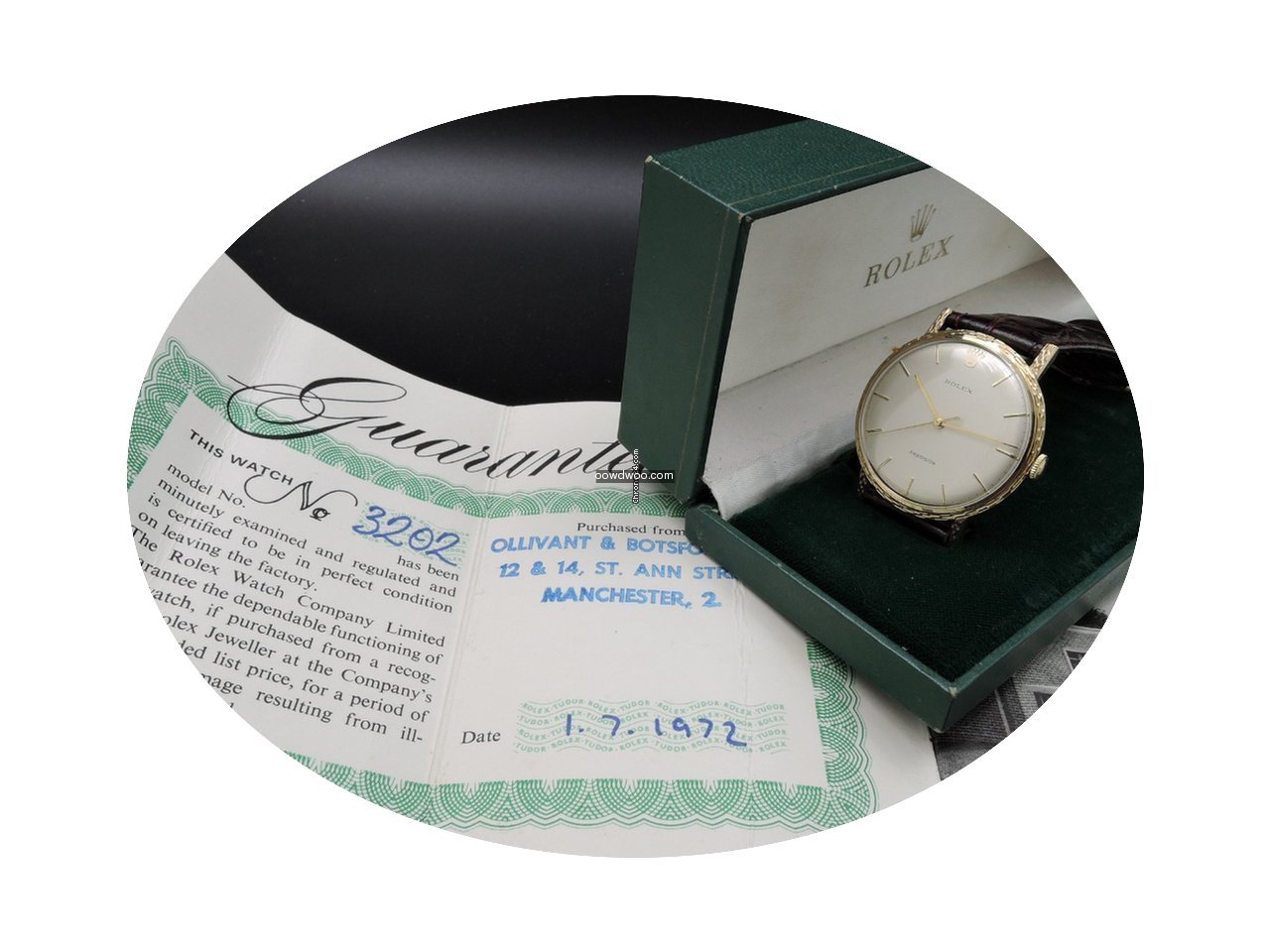 Rolex 3202 9K Yellow Gold with Textured ...