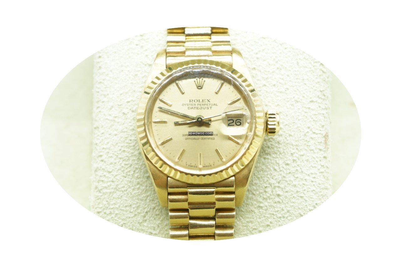 Rolex Lady-Datejust President Yellow Gol...