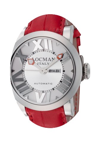 Locman Toscano Automatic Silver Dial Red...