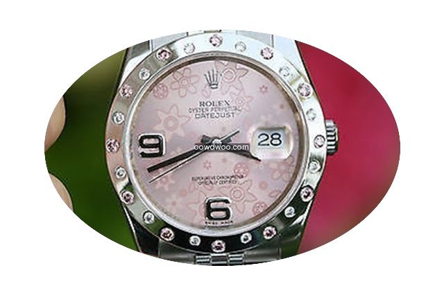 Rolex Ladies Mens 36mm Datejust Pink Ros...