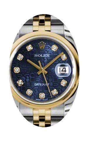 Rolex Datejust 36 116203-BLJDDJ Blue Jub...