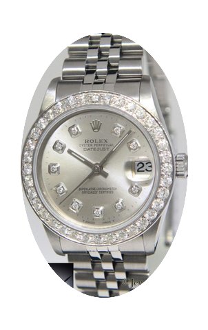 Rolex Datejust Stainless Steel Diamond D...