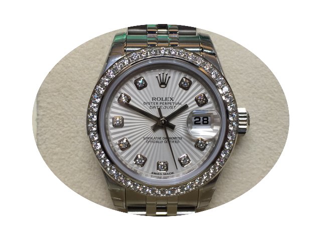 Rolex 26MM Datejust Lady 179384 Ivory Su...