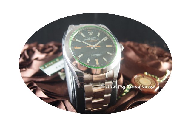 Rolex 116400GV Milgauss Green Sapphire G...