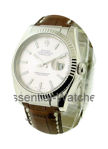 Rolex Used Mens Datejust White Gold on S...