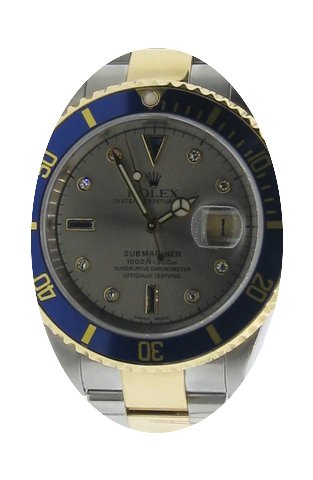 Rolex Submariner 2tone silver dial facto...