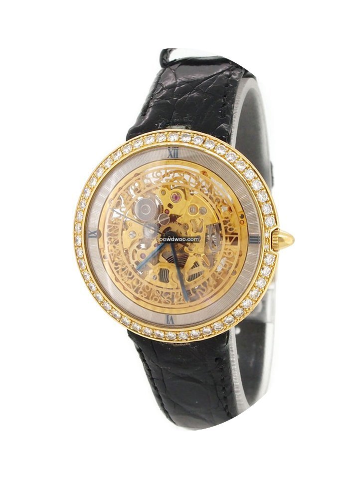 Chaumet 18K Gold Skeletonised Wristwatch...