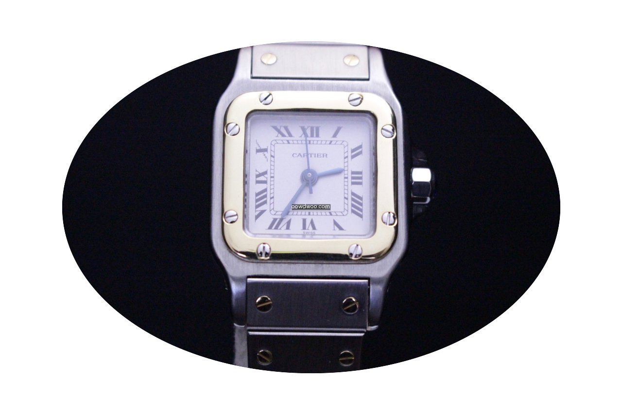 Cartier Santos gold and steel...