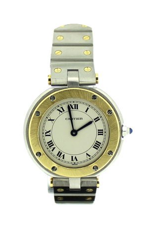 Cartier Santos Ronde Quartz 18ct Yellow ...