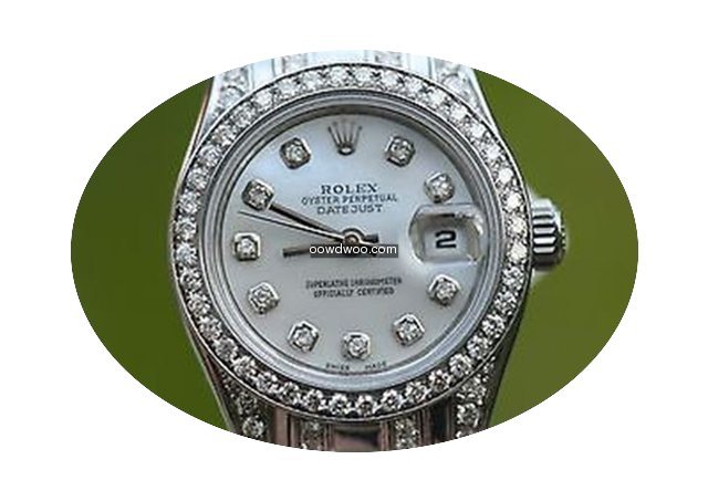 Rolex Ladies 18k White Gold 3cts Diamond...