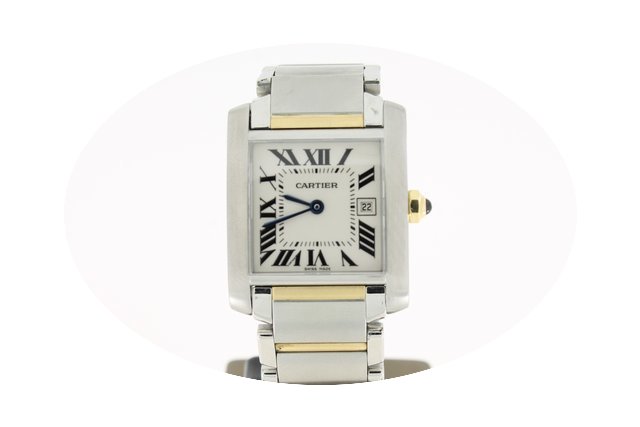 Cartier Tank Francaise Med. size Steel/Y...