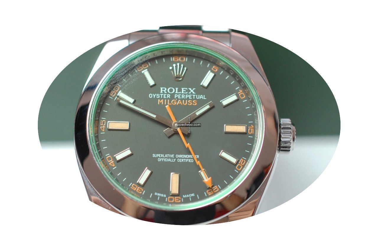 Rolex Milgauss Green Saphire...