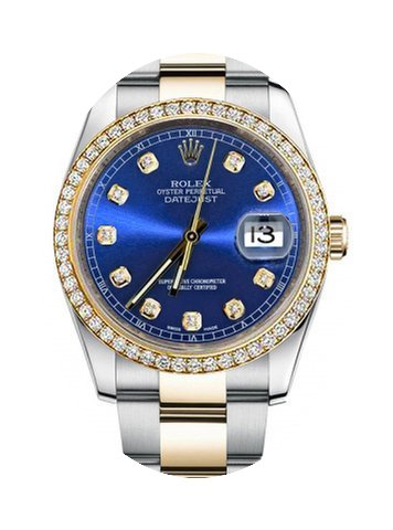 Rolex New Style Datejust Two Tone Custom...