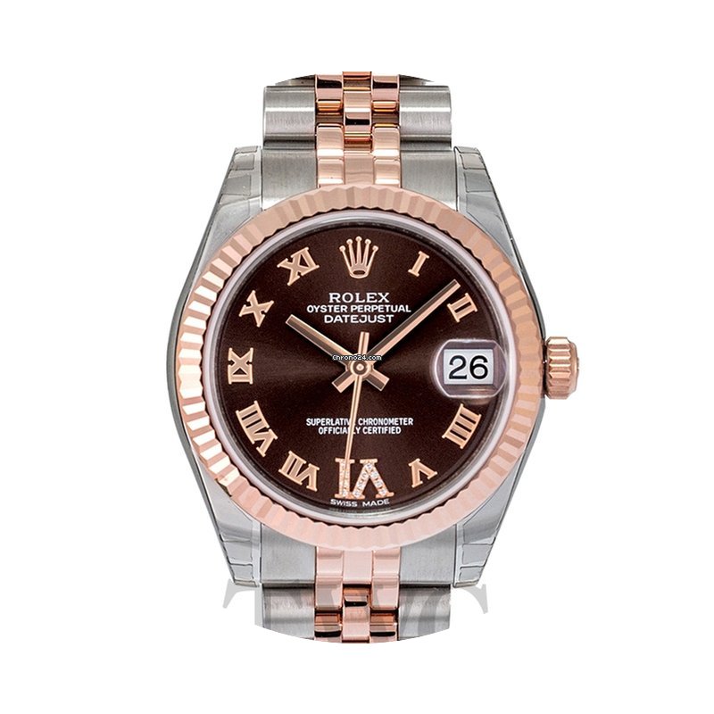 Rolex Datejust Lady 31 Chocolate/18k ros...