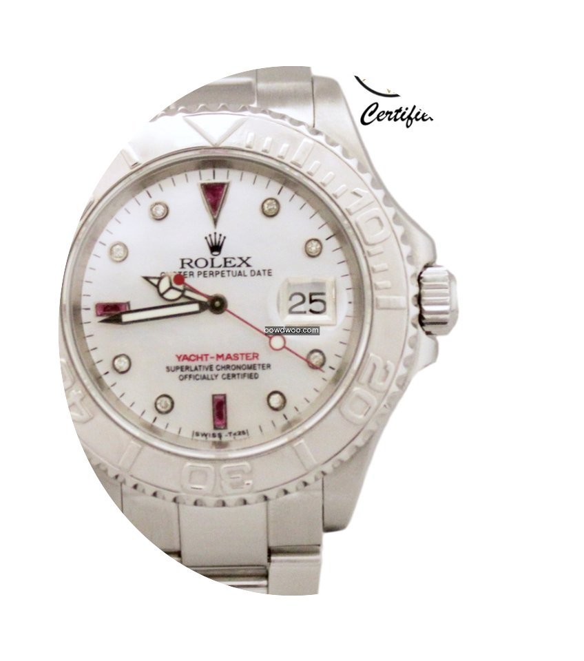 Rolex Yacht-Master Platinum SS MOP Diamo...
