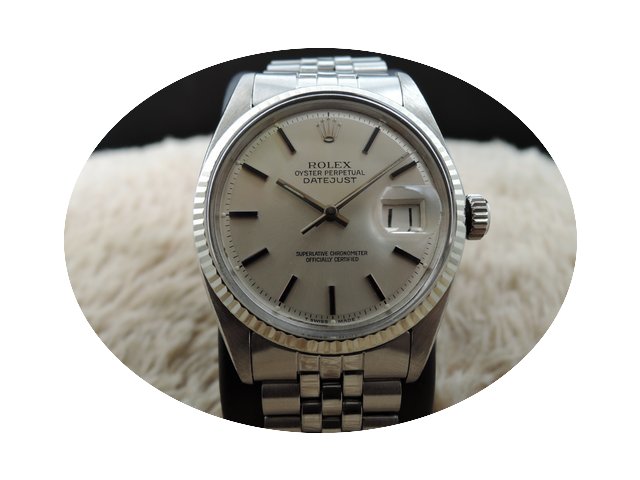 Rolex DATEJUST 1601 SS Original SIlver D...