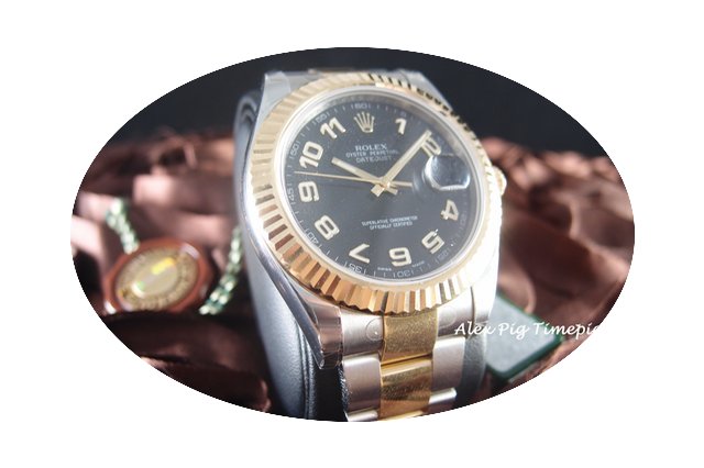 Rolex 116333 2-Tone Datejust II Black Ar...
