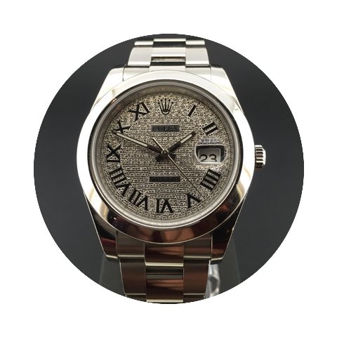 Rolex DateJust II Diamond Pave dial 1163...