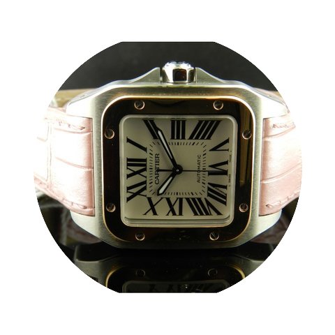 Cartier Santos 100 Oro Rosa, Acciaio Ref...