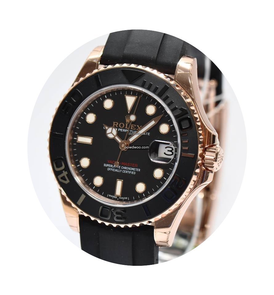 Rolex Yachtmaster Rose Gold Rubber Kauts...