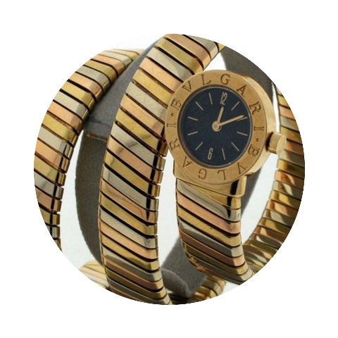 Bulgari Tubogas Tri Gold Ladies Pre-owne...