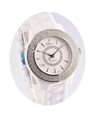 Dior VIII 33mm Automatic White Ceramic w...