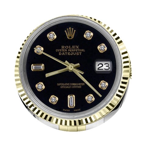 Rolex Men`s Rolex 36mm Datejust2tone Bla...
