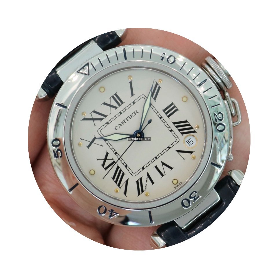 Cartier Pasha 35mm Stainless Steel Blue ...