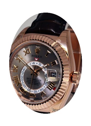 Rolex Sky-Dweller 18k Rose Gold Mens GMT...