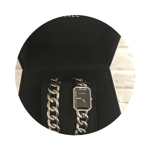 Chanel SS double chain watch with Black ...