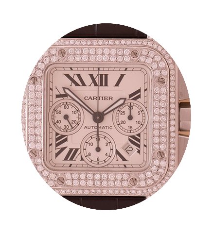 Cartier Santos 100 XL Chronograph Diamon...