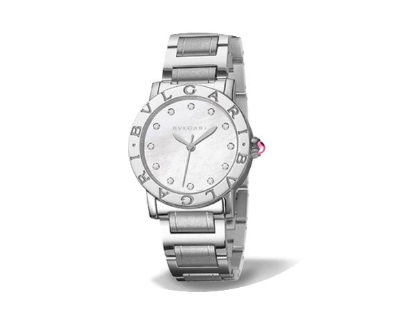Bulgari Bulgari Stahl 33 mm Perlmutt Dia...