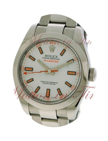 Rolex Milgauss, White Dial - Stainless S...