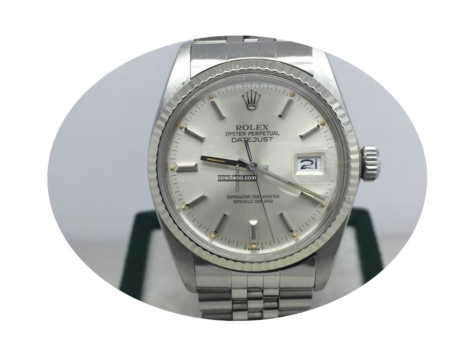 Rolex Date just white gold besel vintage...