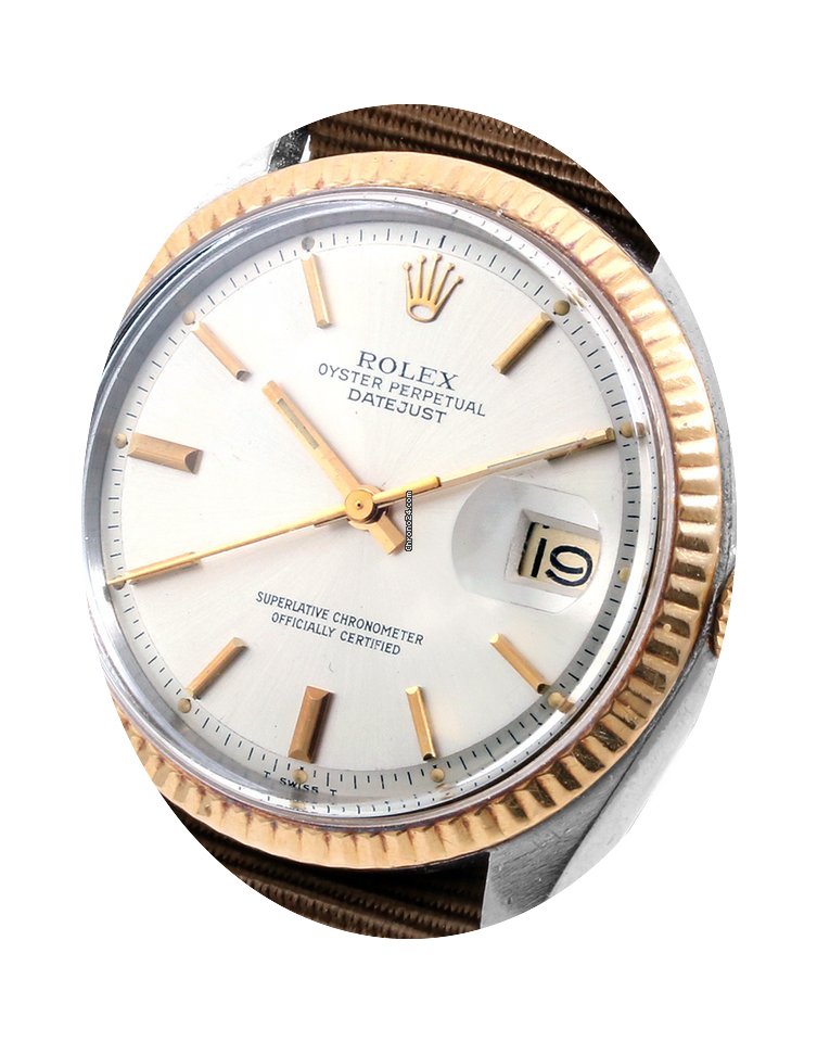 Rolex 1603 TT 36mm Datejust Silver Dial ...