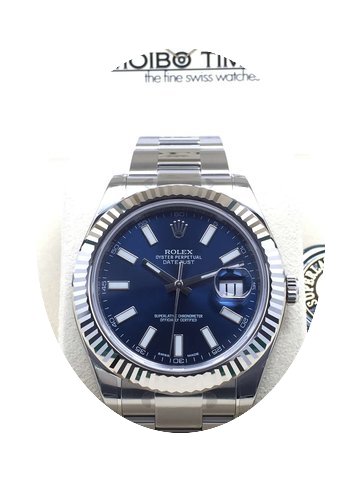 Rolex Datejust II Blue Index Dial White ...