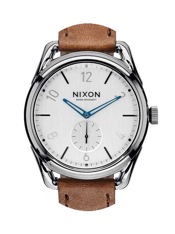 Nixon A459-2067 C39 Leather Gunmetal Che...