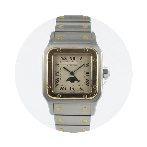 Cartier Santos Galbée mit 2 Jahren Gara...