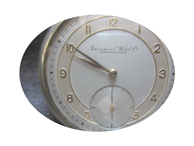 IWC Taschenuhr Stahl 1938 Duotone Ziffer...