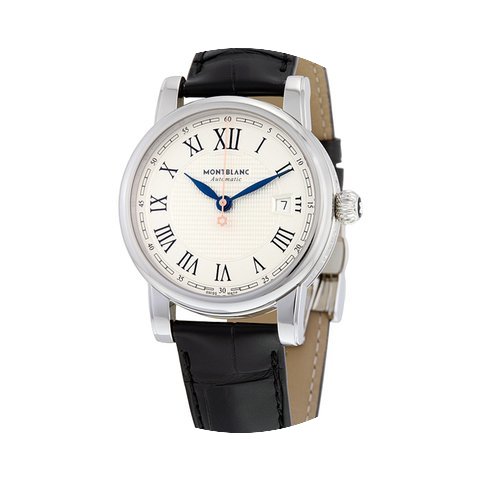 Montblanc Star White Dial Black Leather ...