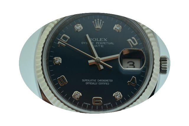 Rolex DATE NEW MODEL 2011 WHITE GOLD BEZ...