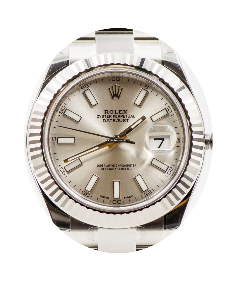 Rolex Datejust II ref. 116334 silver ind...