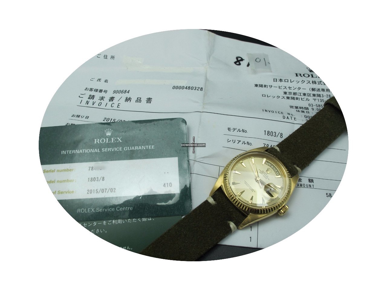 Rolex DAY-DATE 1803 18K Gold with Origin...