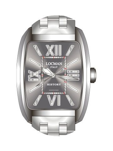 Locman History 488N00BKFNK0BR0 Steel Gre...