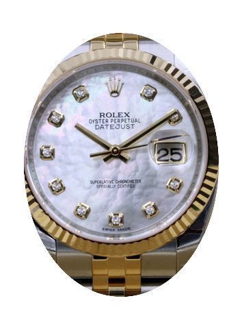 Rolex Datejust 36 116233-MOPDFJ White Mo...