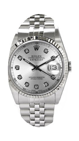Rolex Men's Datejust Stainless Steel Cus...