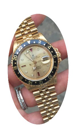 Rolex GMT MASTER 2 II Oro Gold Serti Sul...