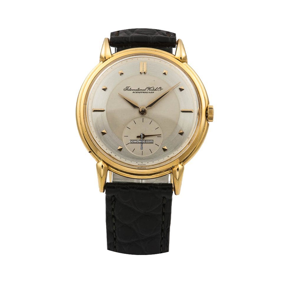 IWC Handaufzug Gelbgold Leder 36mm Herre...