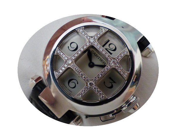 Cartier Pasha White Gold - Diamant-Grill...
